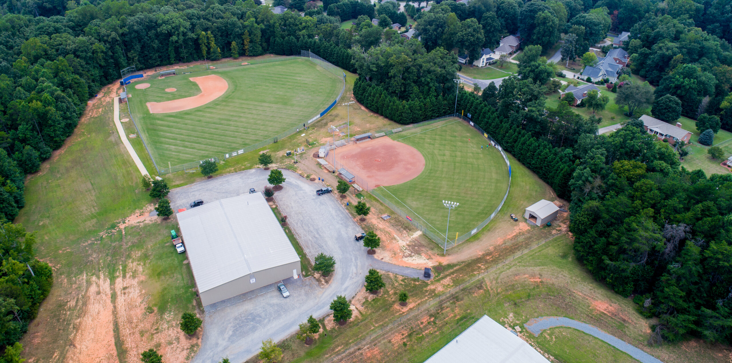Aerial view of Willson Park Fields 1 and 2